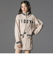 ダブルジップスカパンニットセットアップ(130~160cm)