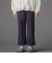 【店舗限定】裏起毛ポンチ裾スカラップロングパンツ(95~150cm)