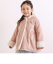 リボン+チャームプリンセスラインムートンコート(90~130cm)