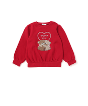 【裏起毛】アニマルいろんなクマサガラ刺しゅうトレーナー(80~130cm)