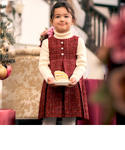 【お揃い】エタンセルラメツイードプリーツジャンパースカート(100~150cm)