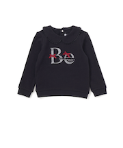 マシュマロウラケラウンドカラーグリッターロゴトレーナー(90~150cm)