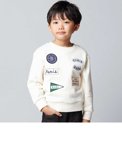 裏起毛ペナントワッペントレーナー(90~150cm)