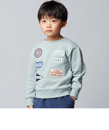 裏起毛ペナントワッペントレーナー(90~150cm)