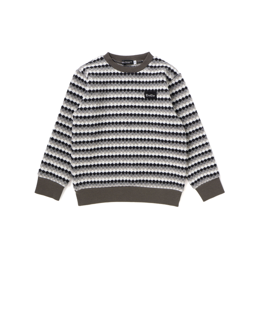 ダイヤMIXボーダーカットニットプルオーバー(90~150cm)