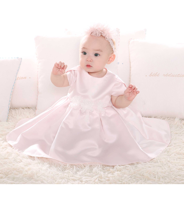 【日本製】サテンチュールモチーフドレス(70~90cm)