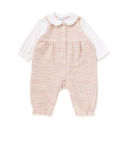 【お揃い】ツイードジャガード白襟カバーオール(70~80cm)