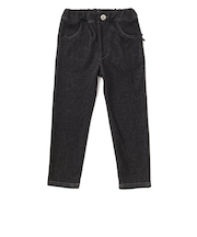 デニムムートン裏ファーリボンポイントスリムロングパンツ(80~160cm)