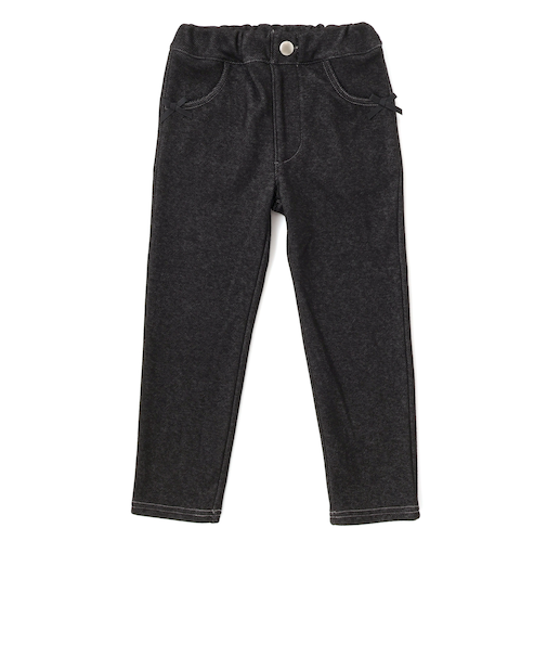 デニムムートン裏ファーリボンポイントスリムロングパンツ(80~160cm)