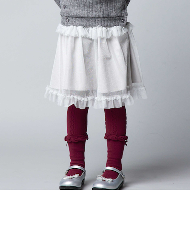 ラメチュールフリルティアードスカート(100~150cm)