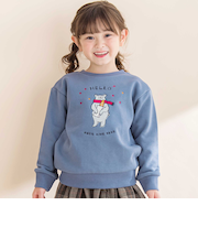 裏毛起毛クマプリントトレーナー(80~130cm)