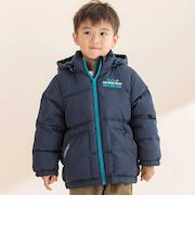 取り外せるフード付きタフタダウンジャケット(90~130cm)