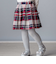 【日本製】【お揃い】ウールチェックフロントタックスカート(100~140cm)