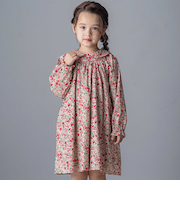 【日本製】リバティタナローン(Coward)花柄ワンピース(90~140cm)