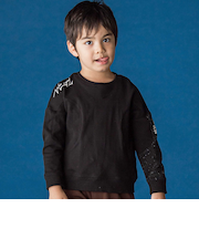 円形切り替えBIG裏毛トレーナー(100~160cm)