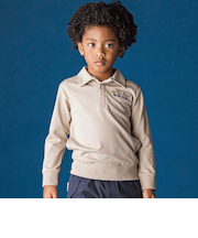 襟付き裏チェックトレーナー(110~160cm)