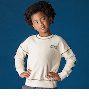 ロゴプリント配色ステッチBIGトレーナー(110~160cm)