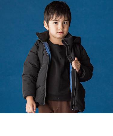 袖・フードﾀ取り外しダウンジャケット(110~160cm)