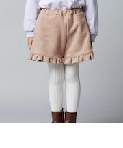 スウェード調裾フリルショートパンツ(90~150cm)