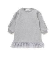 【店舗限定】裏毛チュールフリルワンピース(95~150cm)