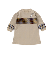 【店舗限定】【お揃い】裏毛×ノルディック切り替えワンピース(95~150cm)