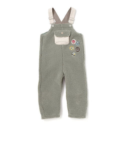 フロントポケットもこもこボアサロペット(80~110cm)