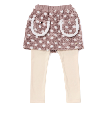 【お揃い】もこもこキラキラボアスカッツ(80~130cm)