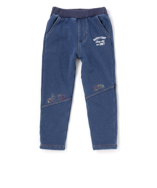 グングンのぼるよはたらくくるま刺しゅうロングパンツ(80~130cm)