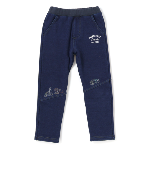 グングンのぼるよはたらくくるま刺しゅうロングパンツ(80~130cm)