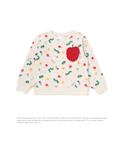 【絵本コラボ-はらぺこあおむし-】無地総柄フルーツあおむしモチーフトレーナー(80~120cm)