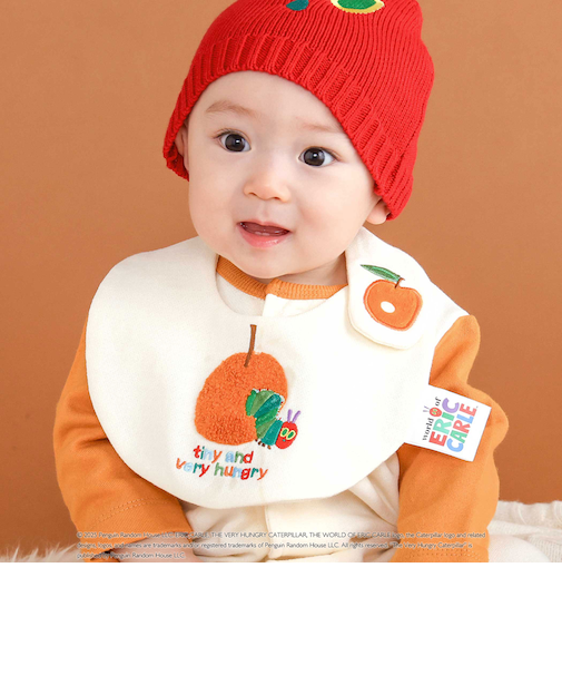 【絵本コラボ-はらぺこあおむし-】イラスト刺しゅうスタイ