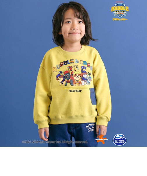 【「パウ・パトロール」スピンオフ・シリーズ「ラブル＆クルー」×SLAPSLIP】デニムポケットトレーナー(90~130cm)