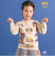 【「パウ・パトロール」スピンオフ・シリーズ「ラブル＆クルー」×SLAPSLIP】フロントプリントボーダートレーナー(90~130cm)