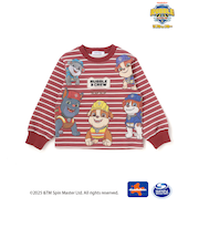 【「パウ・パトロール」スピンオフ・シリーズ「ラブル＆クルー」×SLAPSLIP】フロントプリントボーダートレーナー(90~130cm)