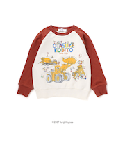 【絵本コラボ-おたすけこびと-】はたらくくるまラグランスリーブトレーナー(80~120cm)