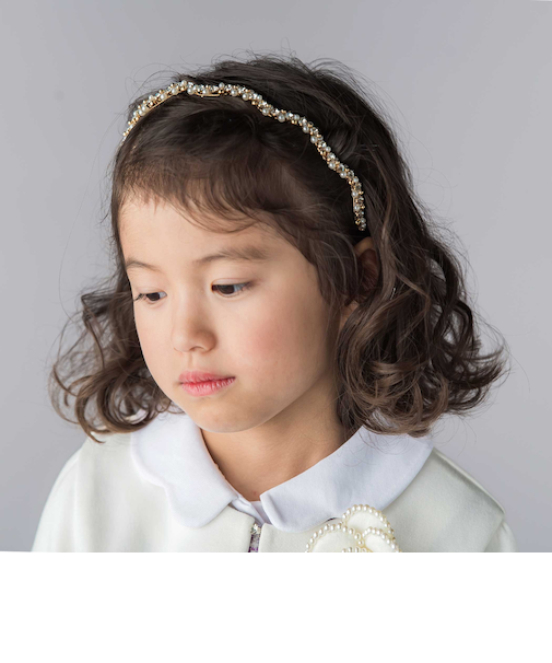 【店舗限定】パール＋ラインストーンカチューシャ