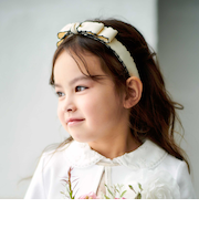 バイカラースカラップリボンカチューシャ