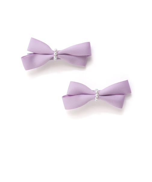 パールポイントリボンヘアクリップ