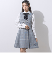 グレンチェックジャンパースカート(130~160cm)