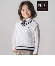 【POLO BCS(ポロ・ビーシーエス)×SLAP SLIPコラボ】チルデンニットベスト(90~130cm)