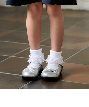 ギャザーリボンストラップシューズ(17~21cm)