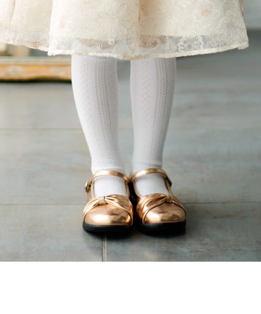 ギャザーリボンストラップシューズ(17~21cm)