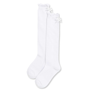 バックリボン透かし編みハイソックス(15~24cm)