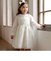 ラメオーガンジーフラワージャンパースカート(100~130cm)