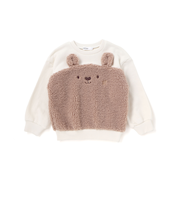 恐竜クマウサギアニマルフェイスボア切り替えトレーナー(80~120cm)