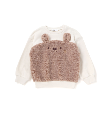 恐竜クマウサギアニマルフェイスボア切り替えトレーナー(80~120cm)