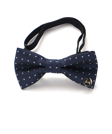 ワンタッチドット蝶ネクタイ斜めストライプネクタイ