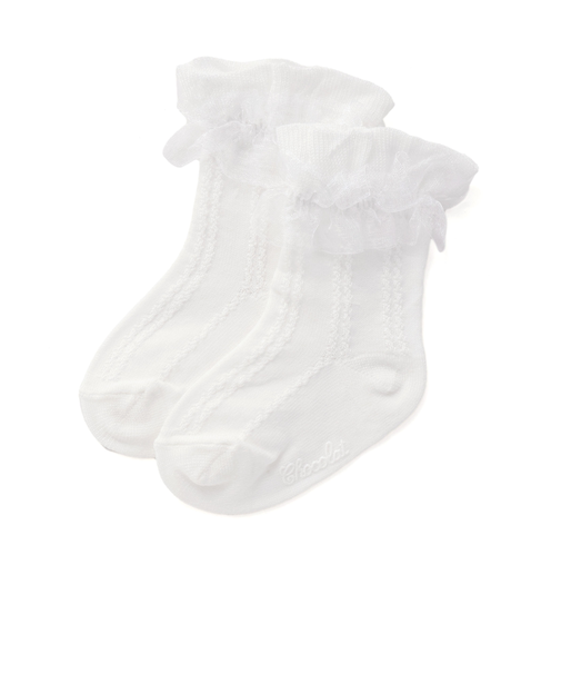 【日本製】フリル付きシルケットソックスベビー(8~13cm)