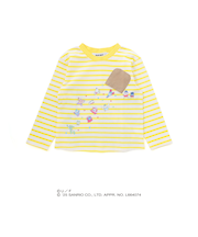 【原作クレヨンしんちゃん×はぴだんぶい×SLAPSLIP】デニムポケット付きバックプリントTシャツ(80~120cm)