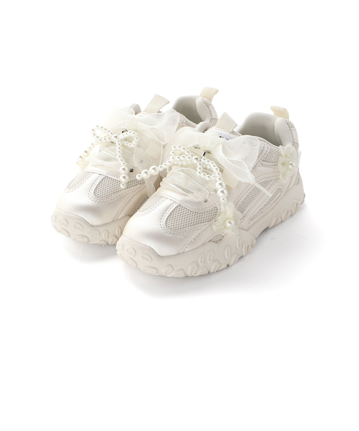 キラふわフラワーリボンスニーカー(17~22cm)